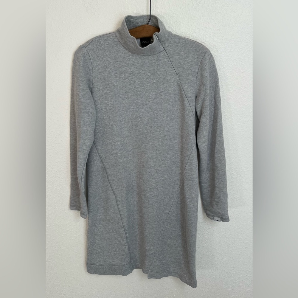 Nau Organic Cotton Blend Mock Neck Dress